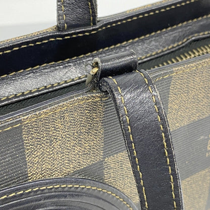 Fendi Handbag Black Brown Silver — view 7