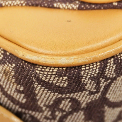 Dior Handbag Trotter Double Saddle Canvas Leather Brown Gold — view 6