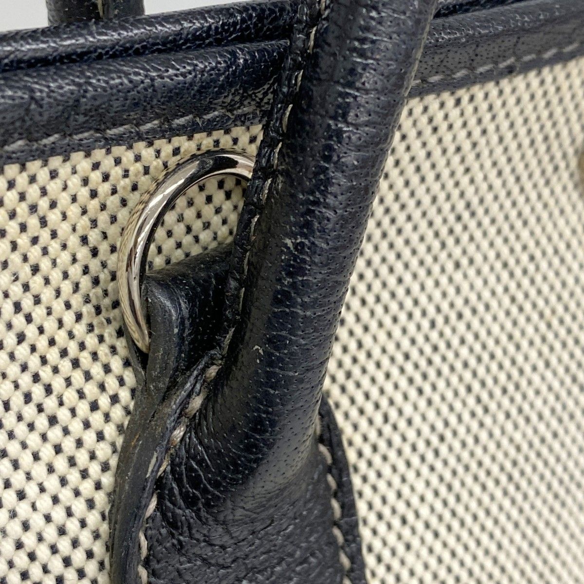 Hermes Tote Garden Party TPM Toile Ash Black Silver — view 8