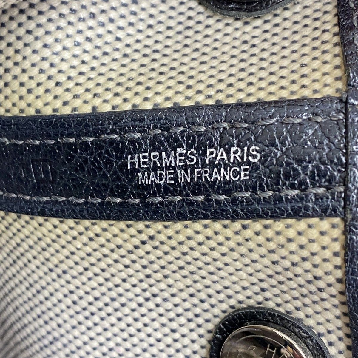 Hermes Tote Garden Party TPM Toile Ash Black Silver — view 5