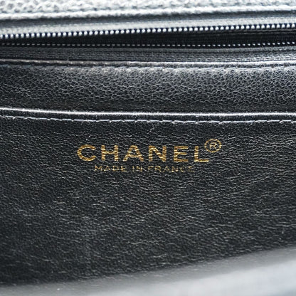 Chanel Handbag Quilted Caviar Leather Black Gold — view 5