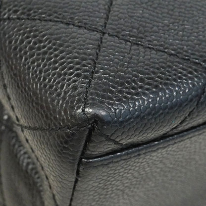 Chanel Handbag Quilted Caviar Leather Black Gold — view 7