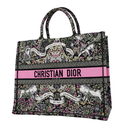 Dior Tote Book Canvas Black Multicolor
