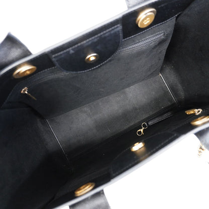 Chanel Chain Tote Deauville Caviar Leather Black Gold 2-Way — view 4