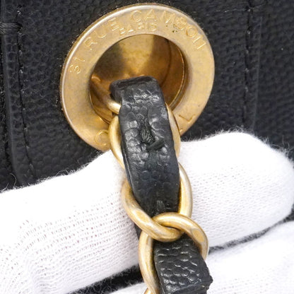 Chanel Chain Tote Deauville Caviar Leather Black Gold 2-Way — view 9