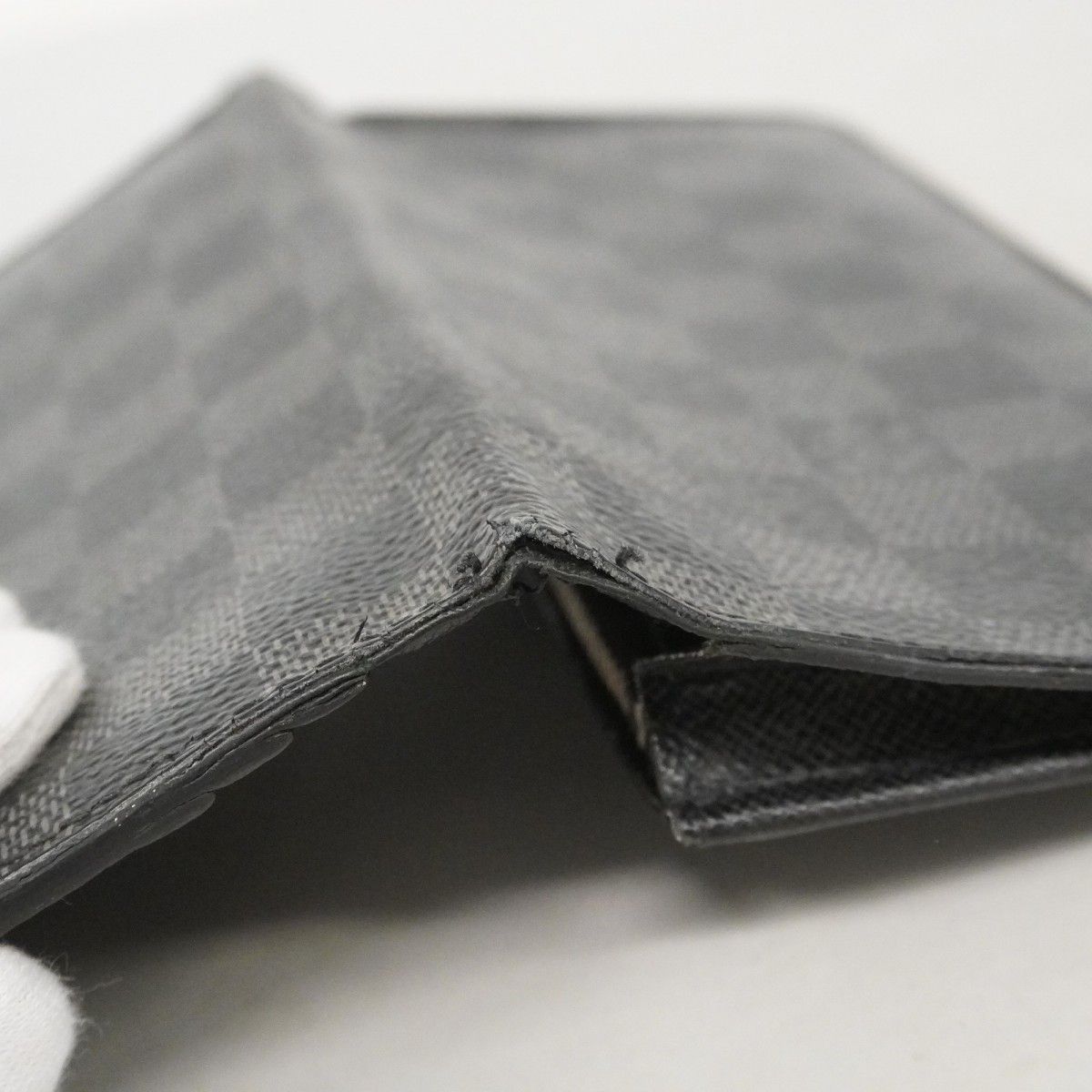 Louis Vuitton Wallet Damier Graphite Portefeuille Brazza Black — view 6
