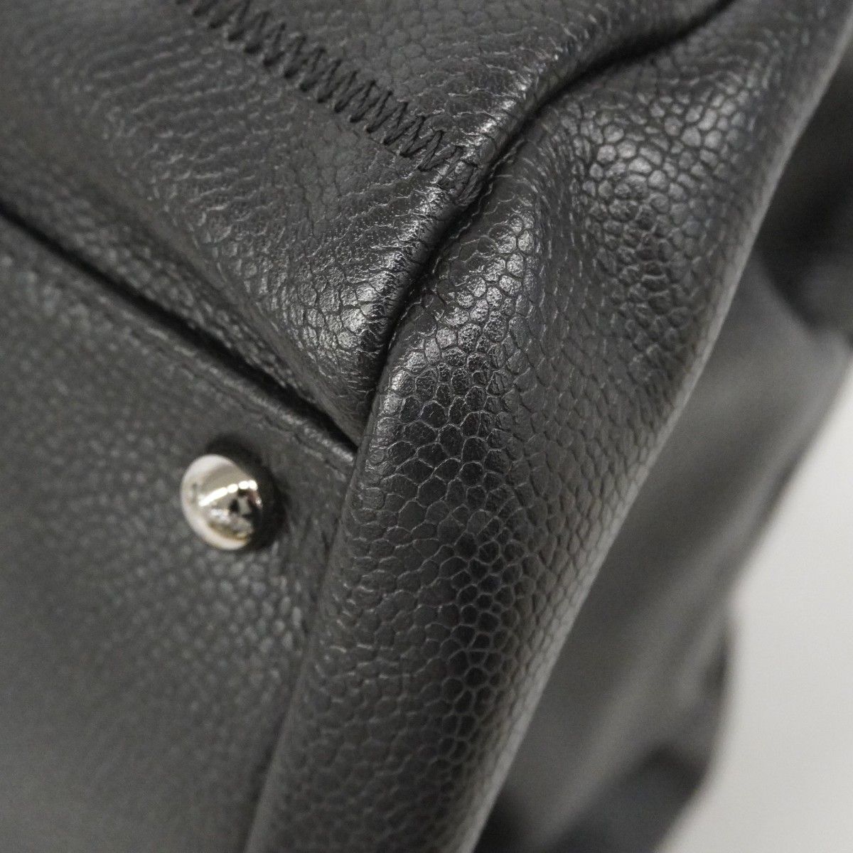 Chanel Handbag Choco Bar Leather Black Silver — view 7