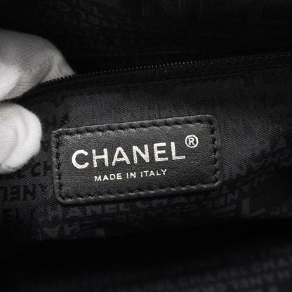 Chanel Handbag Choco Bar Leather Black Silver — view 5