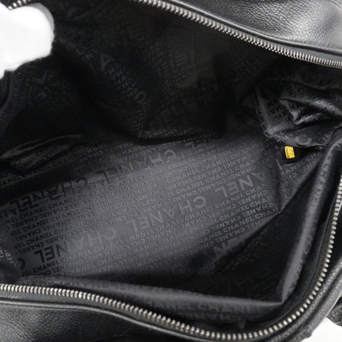 Chanel Handbag Choco Bar Leather Black Silver — view 4