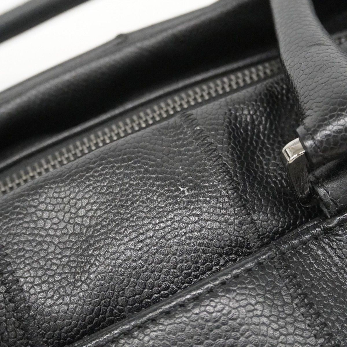 Chanel Handbag Choco Bar Leather Black Silver — view 8