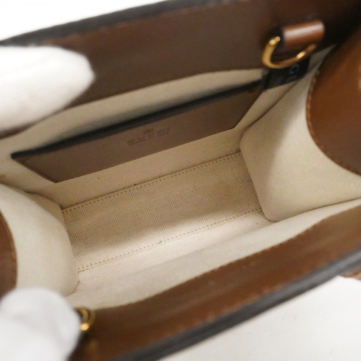 Gucci Handbag GG Supreme Beige Brown Gold 2-Way — view 4