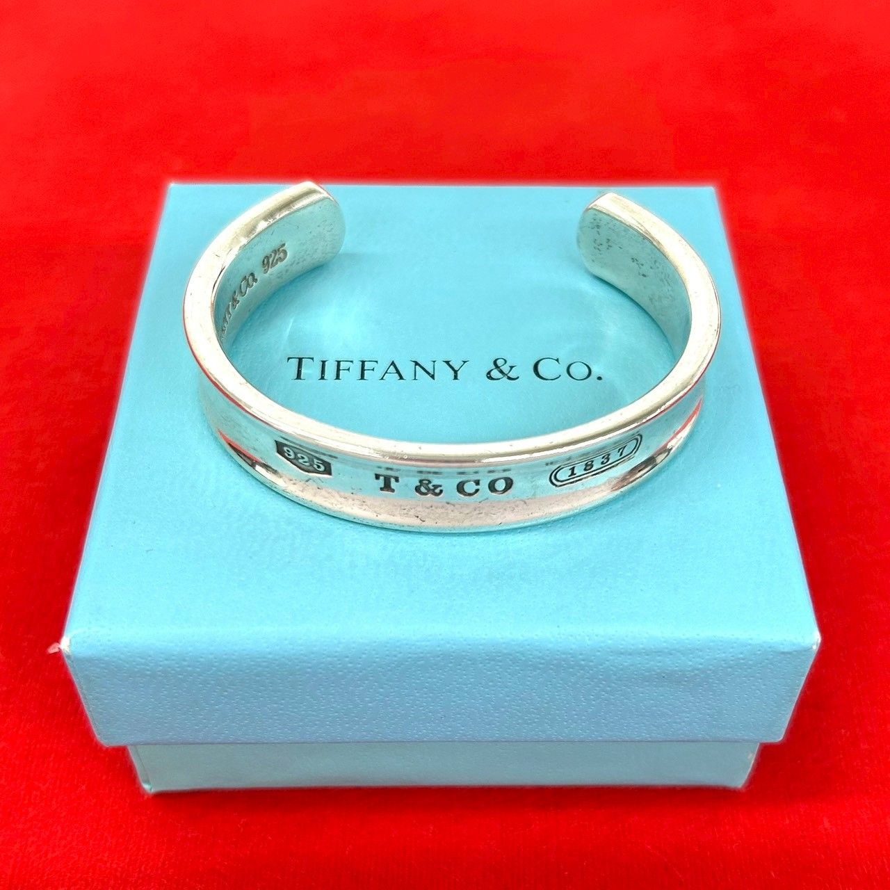 Tiffany & Co Narrow Bangle 925 Sterling Silver Bracelet
