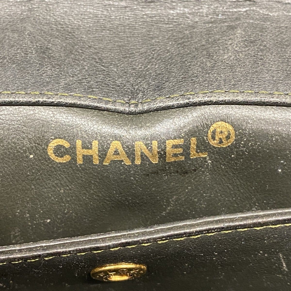 Chanel Shoulder Bag Quilted Lambskin Moss Green Gold — view 5