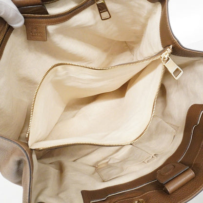 Gucci Handbag Bamboo Leather Brown Champagne Gold — view 4