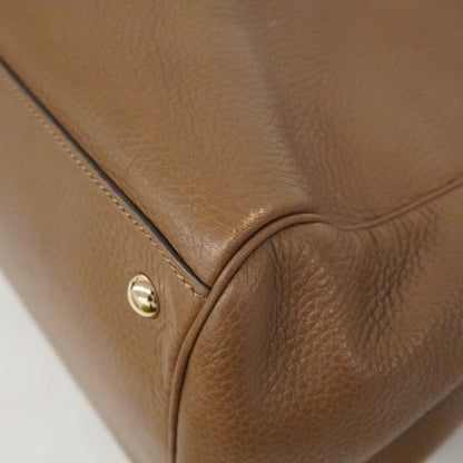 Gucci Handbag Bamboo Leather Brown Champagne Gold — view 6