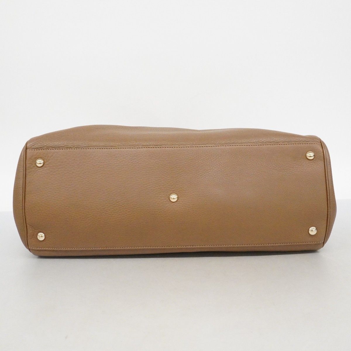 Gucci Handbag Bamboo Leather Brown Champagne Gold — view 3