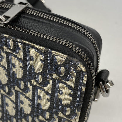 Dior Shoulder Bag Trotter Oblique Canvas Black Navy Silver — view 6