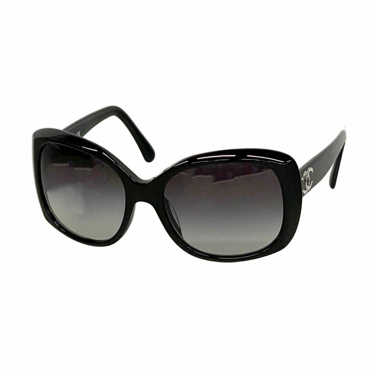 Chanel Sunglasses Acetate Black Silver Eyewear