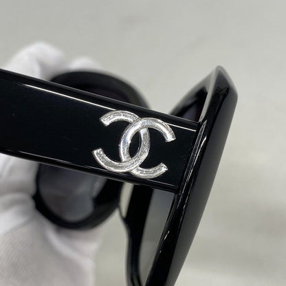 Chanel Sunglasses Acetate Black Silver Eyewear — view 5