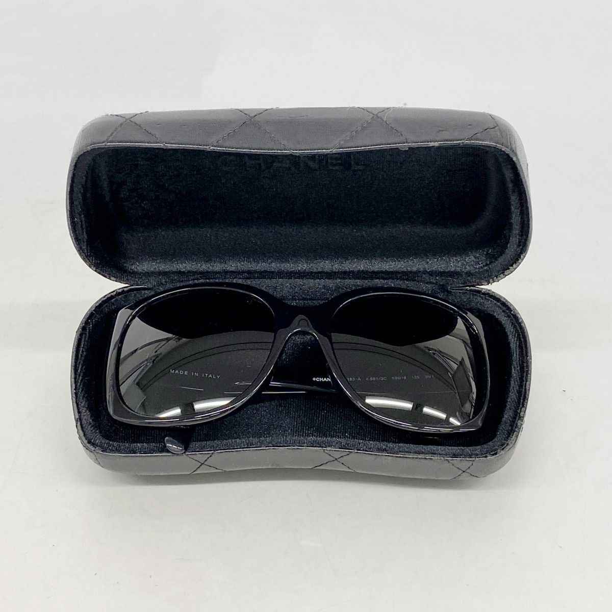 Chanel Sunglasses Acetate Black Silver Eyewear — view 6