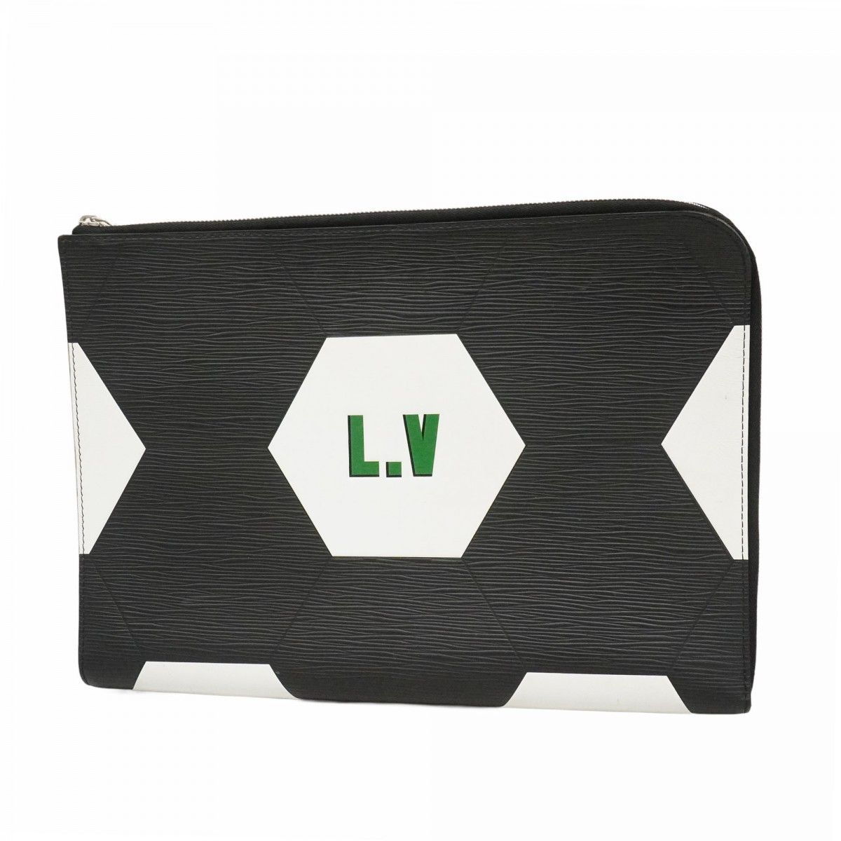 Louis Vuitton Clutch Epi Pochette Jour GM White Noir Fifa World