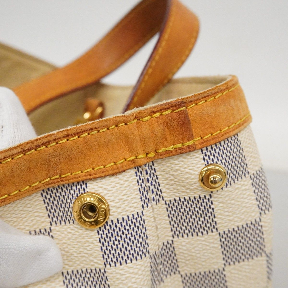 Louis Vuitton Tote Damier Azur Hampstead PM White — view 7