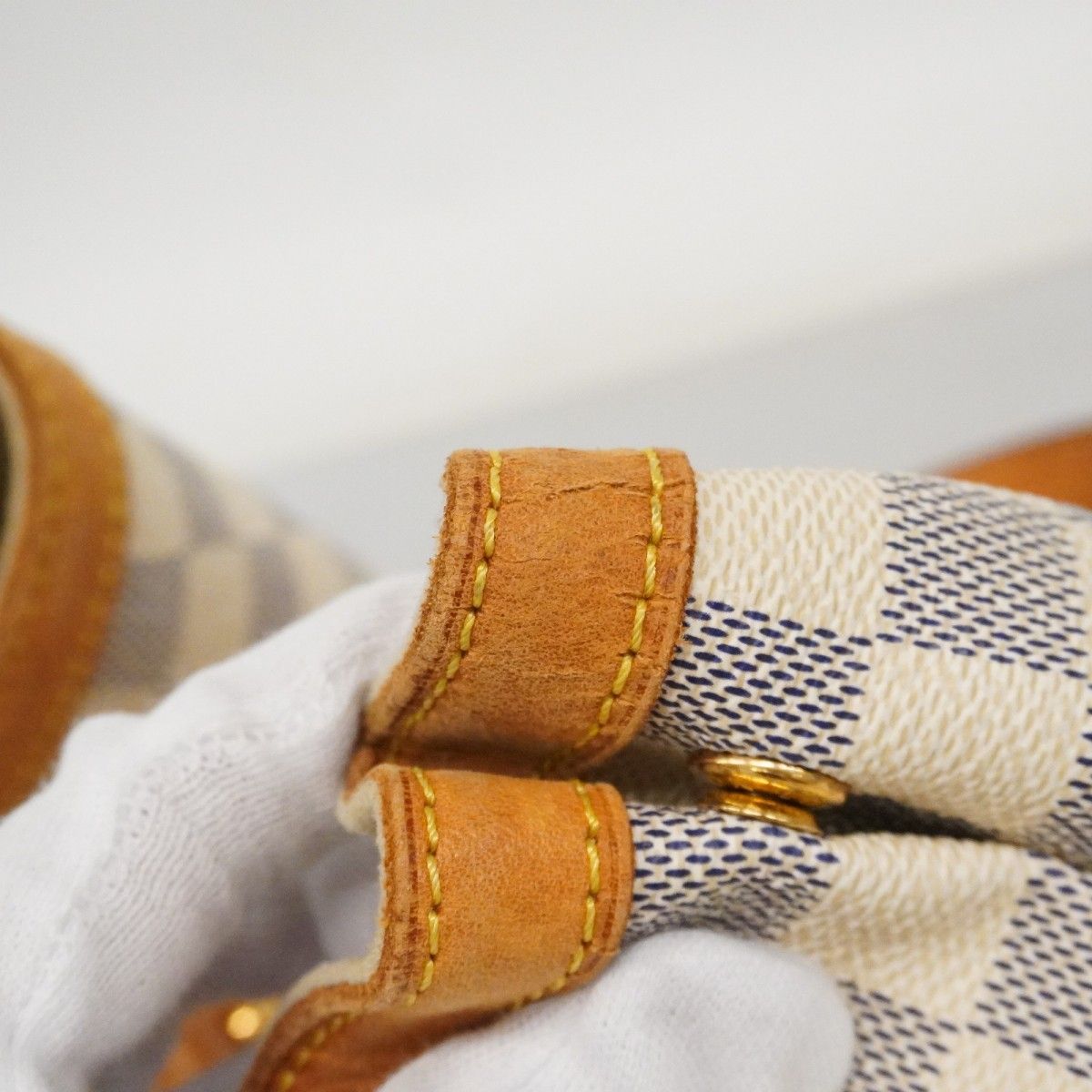 Louis Vuitton Tote Damier Azur Hampstead PM White — view 9