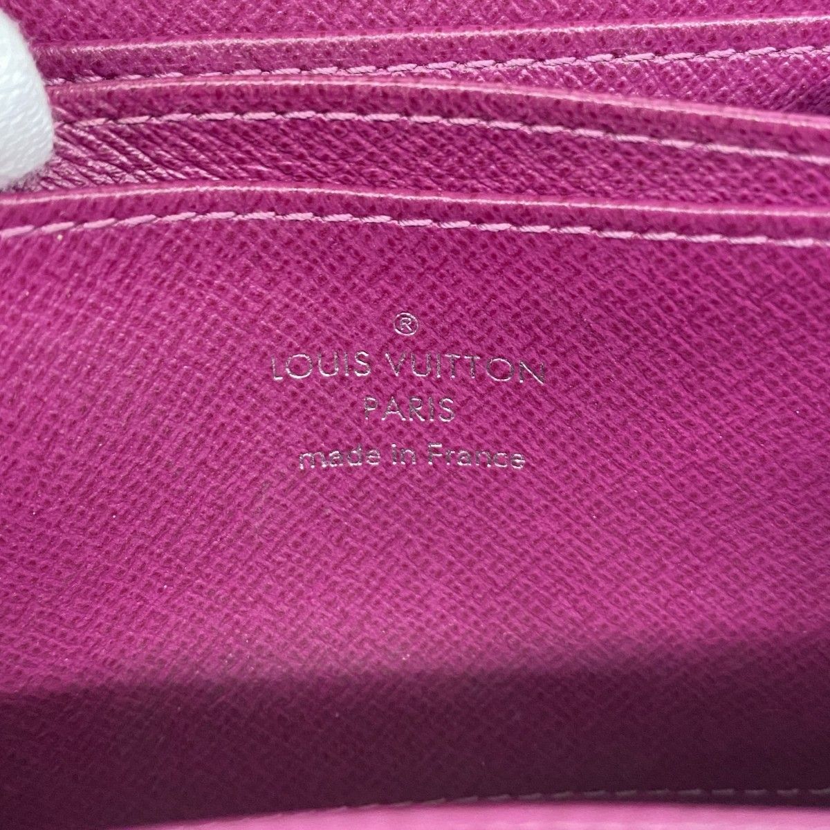 Louis Vuitton Coin Case Epi Zippy Purse Cassis — view 4