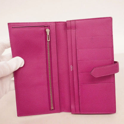 Hermes Wallet Bearn Souffle Veau Epsom Rosepurple Silver — view 3