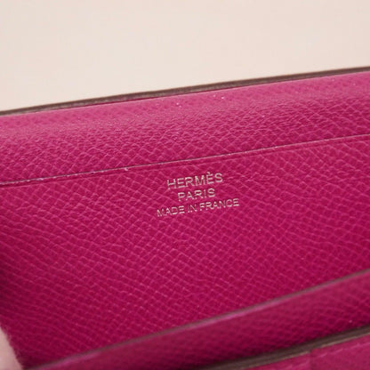 Hermes Wallet Bearn Souffle Veau Epsom Rosepurple Silver — view 4