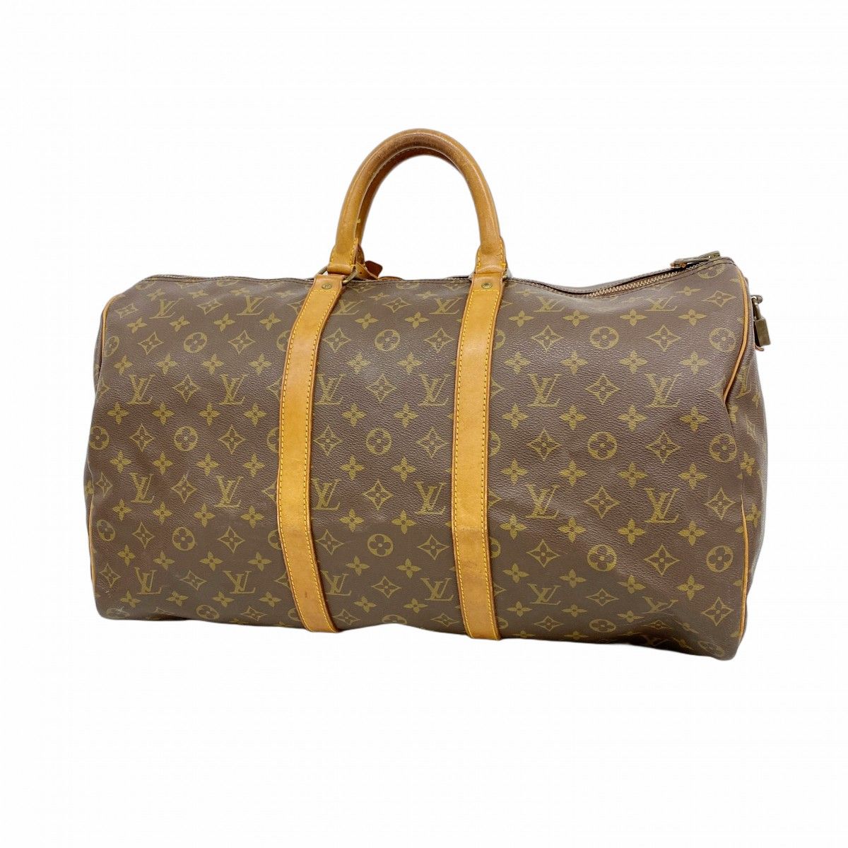 Louis Vuitton Boston Bag Monogram Keepall 50 Brown