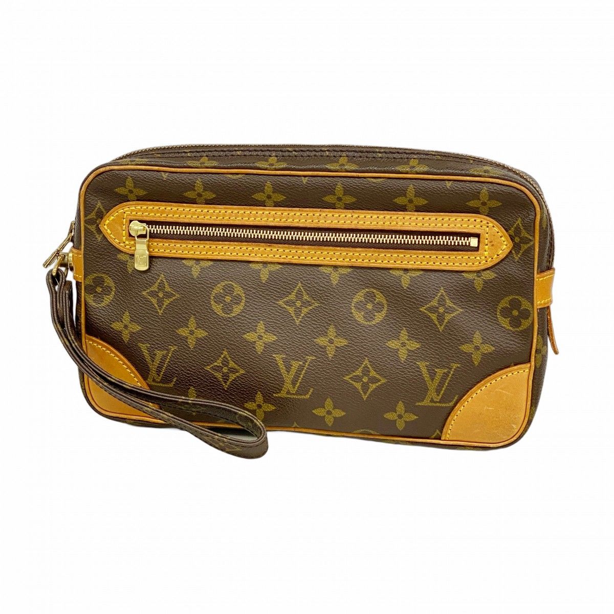 Louis Vuitton Clutch Monogram Marly Dragonne GM Brown