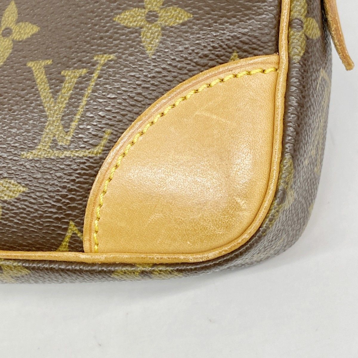 Louis Vuitton Clutch Monogram Marly Dragonne GM Brown — view 6