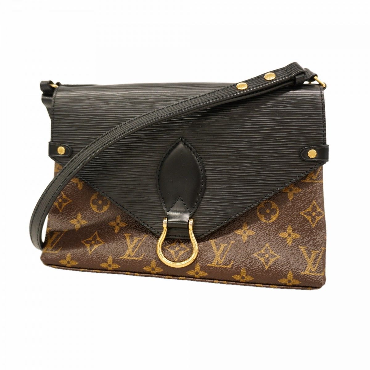 Louis Vuitton Shoulder Bag Epi Monogram Saint Michel Noir