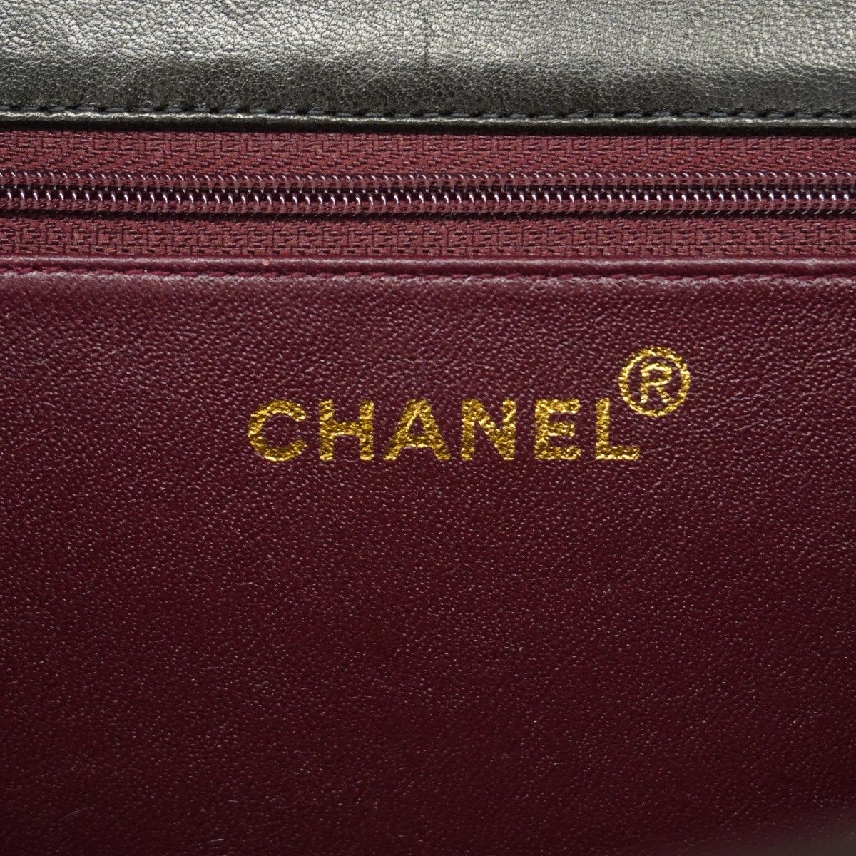 Chanel Shoulder Bag Quilted Lambskin Black Gold — view 5