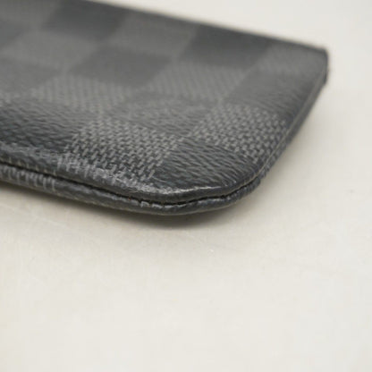 Louis Vuitton Coin Case Damier Graphite Pochette Cles Black — view 6