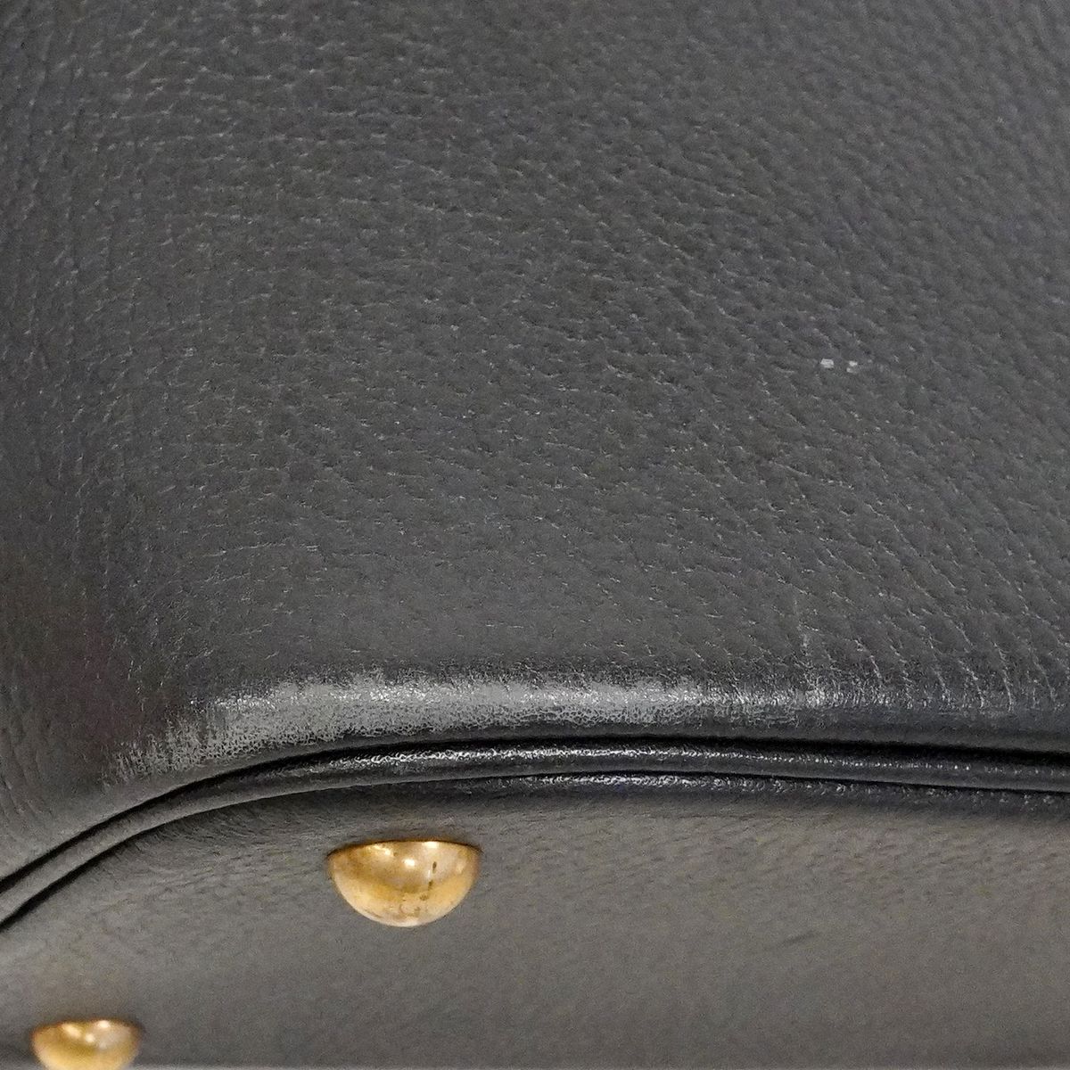 Hermes Handbag Bolide 35 Ardennes Black Gold — view 6