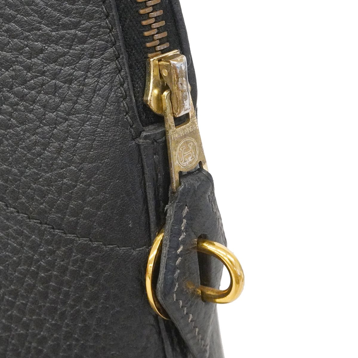 Hermes Handbag Bolide 35 Ardennes Black Gold — view 9