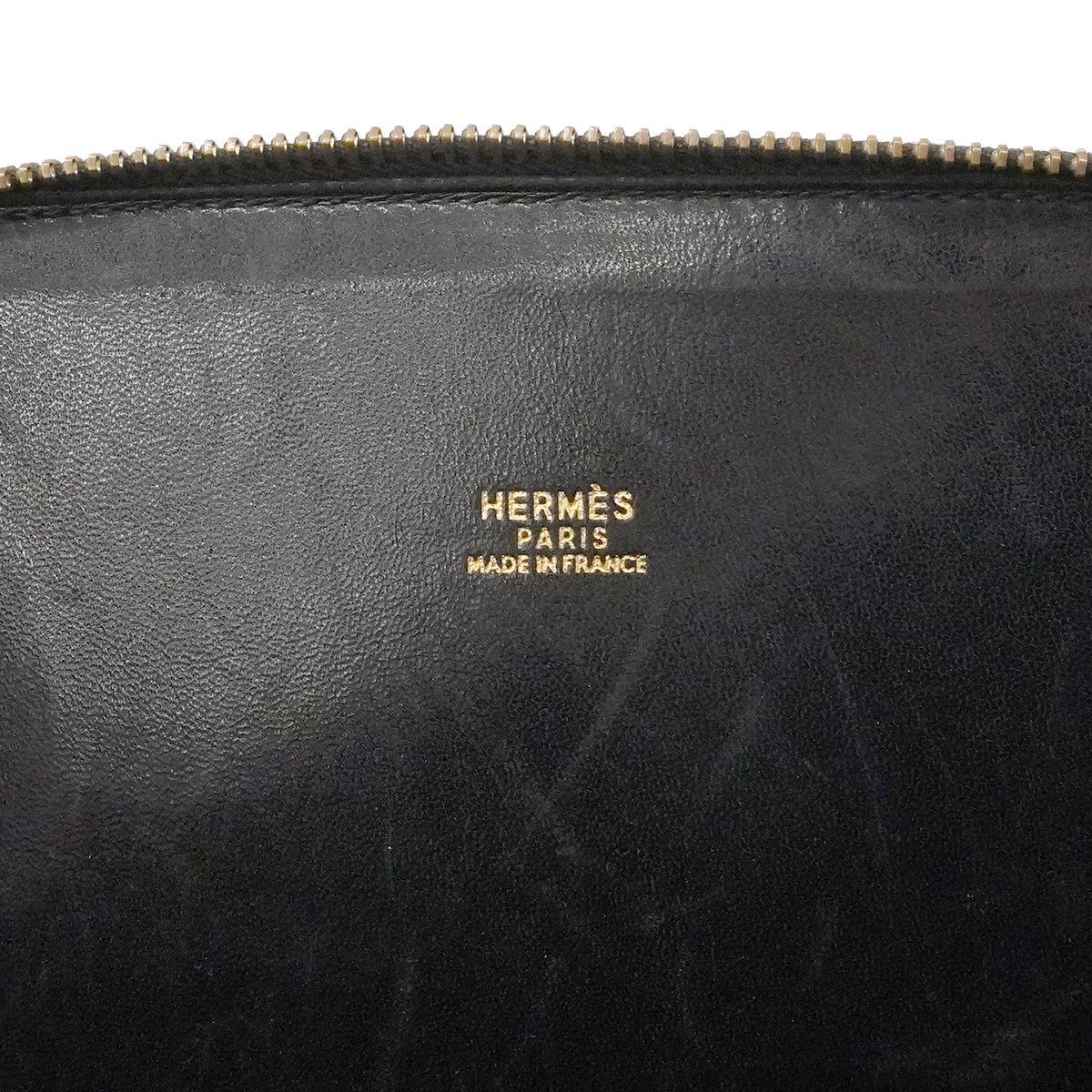 Hermes Handbag Bolide 35 Ardennes Black Gold — view 5
