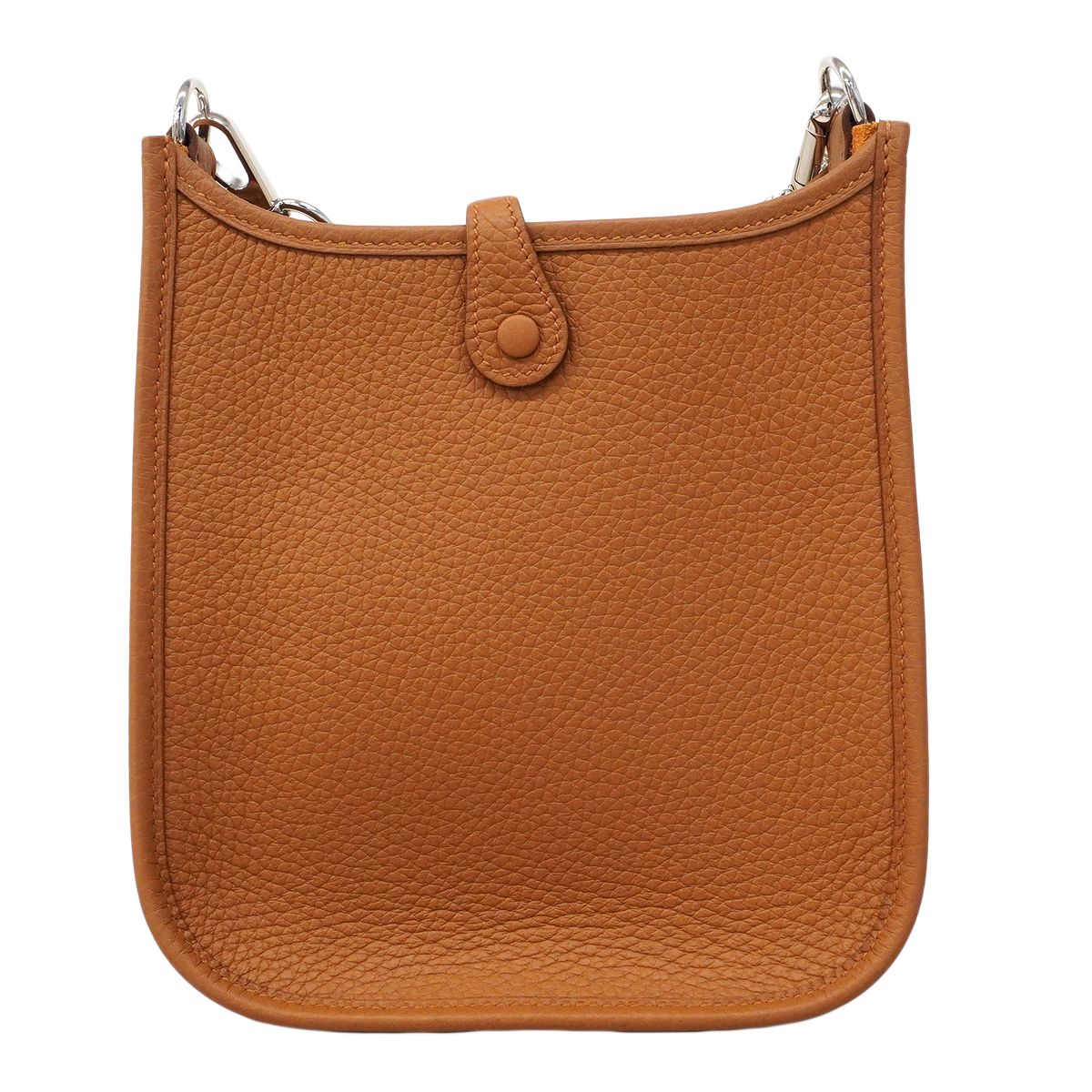 Hermes Shoulder Bag Evelyne TPM Taurillon Clemence Gold Silver — view 6