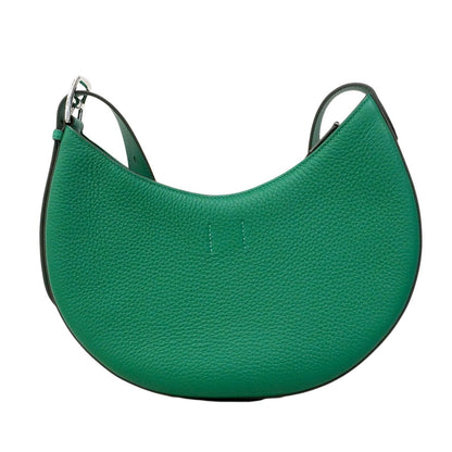 Hermes Shoulder Bag Petit Arson Togo Vert Vertigo Silver — view 8