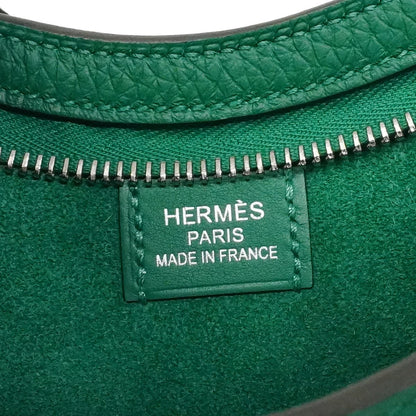 Hermes Shoulder Bag Petit Arson Togo Vert Vertigo Silver — view 5