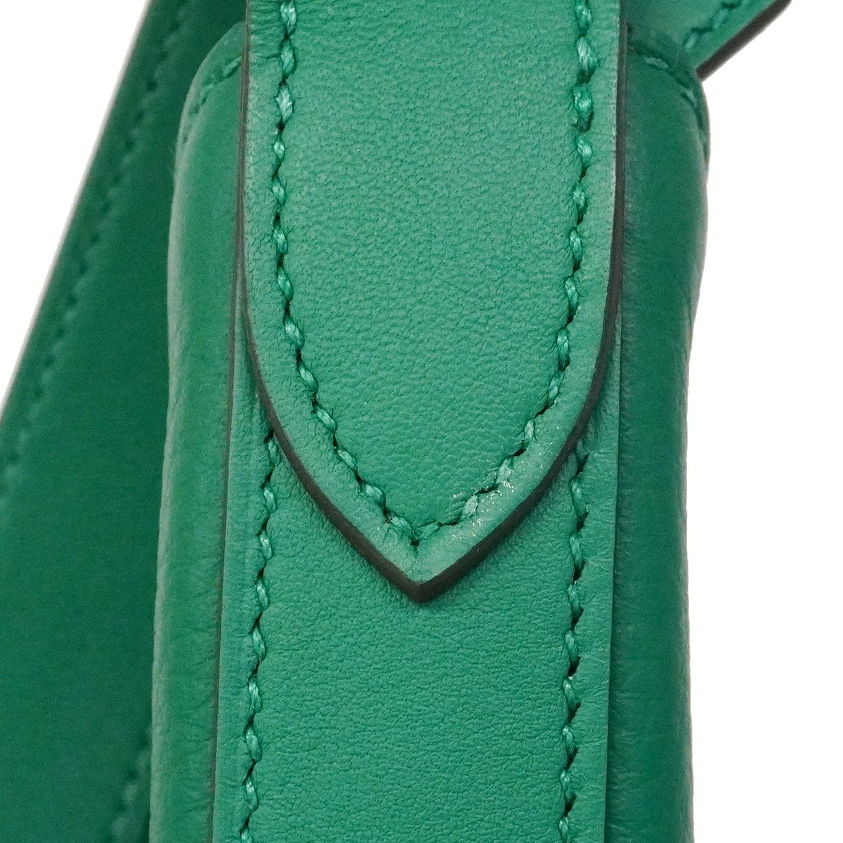 Hermes Shoulder Bag Petit Arson Togo Vert Vertigo Silver — view 6