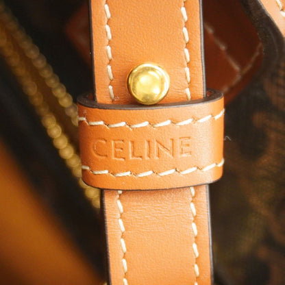 Celine Tote Triomphe Vertical Cover Black Brown Gold 2-Way — view 5