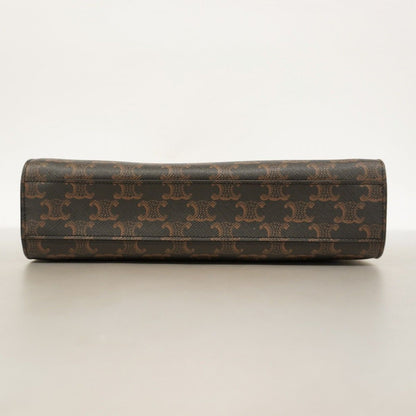 Celine Tote Triomphe Vertical Cover Black Brown Gold 2-Way — view 3