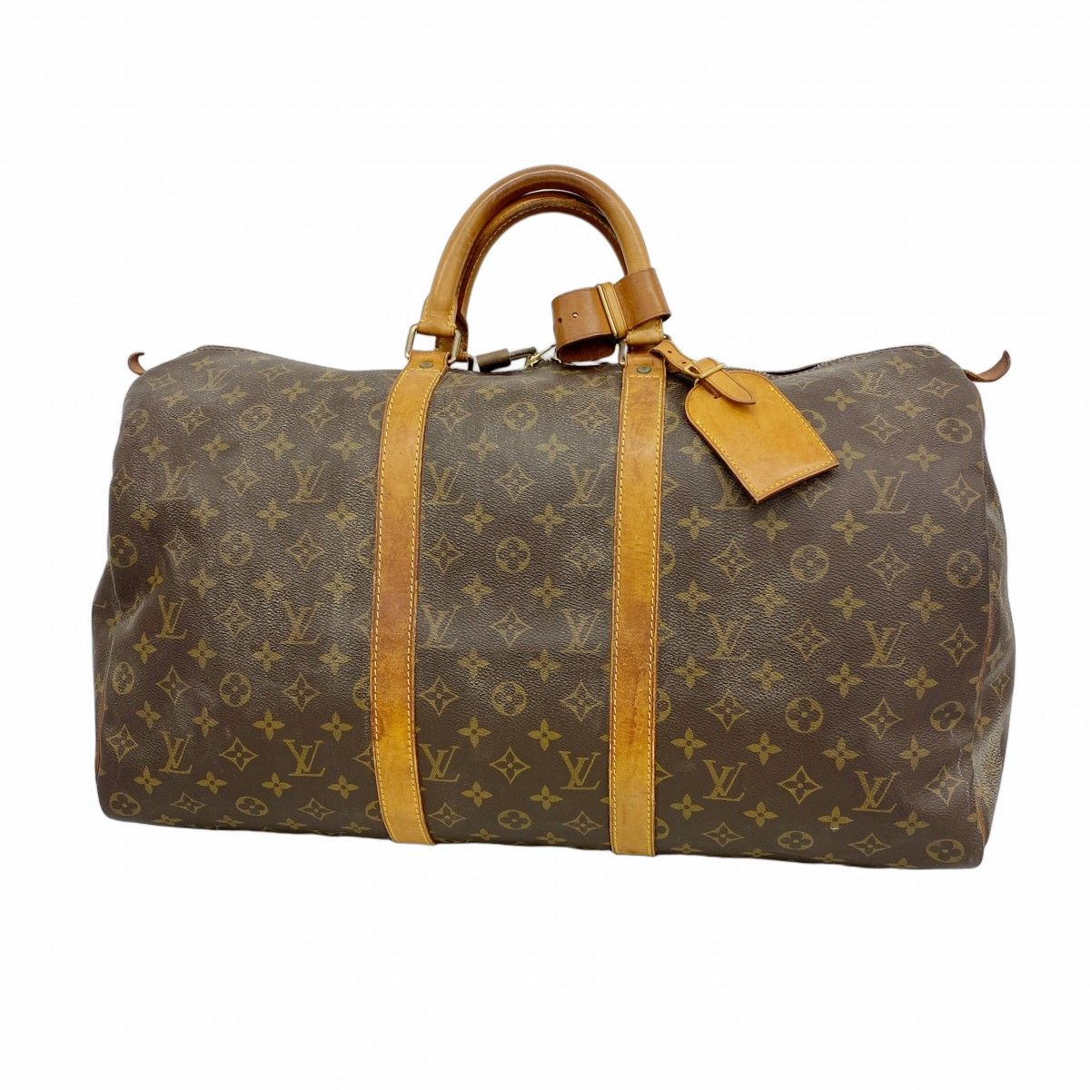 Louis Vuitton Boston Bag Monogram Keepall 50 Brown