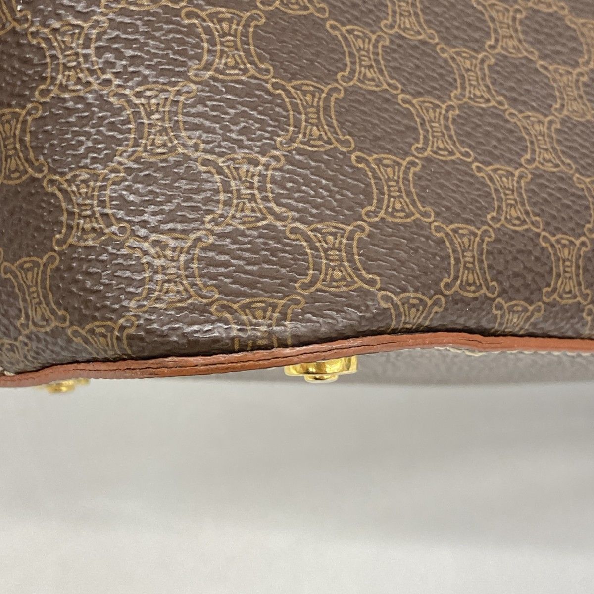 Celine Tote Macadam Brown Gold — view 6