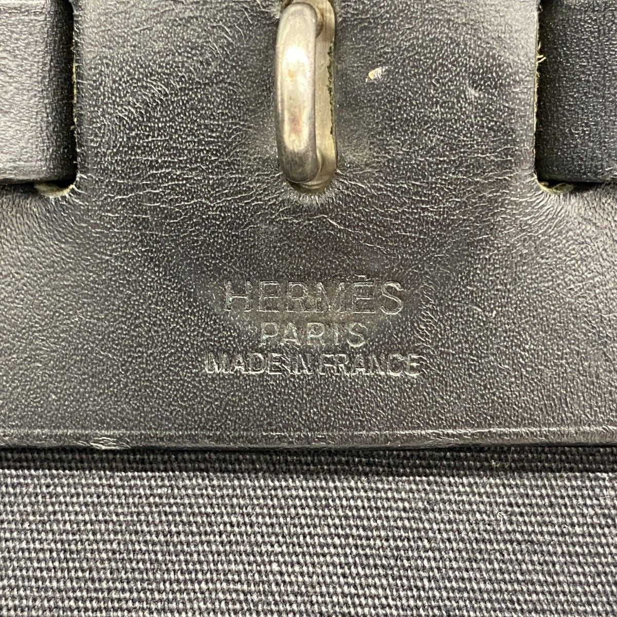 Hermes Handbag Toile Officier Black Silver 2-Way — view 5