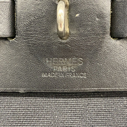 Hermes Handbag Toile Officier Black Silver 2-Way — view 5