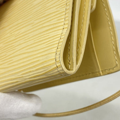 Louis Vuitton Trifold Wallet Epi Porte-Monnaie Elastic Vanilla — view 5